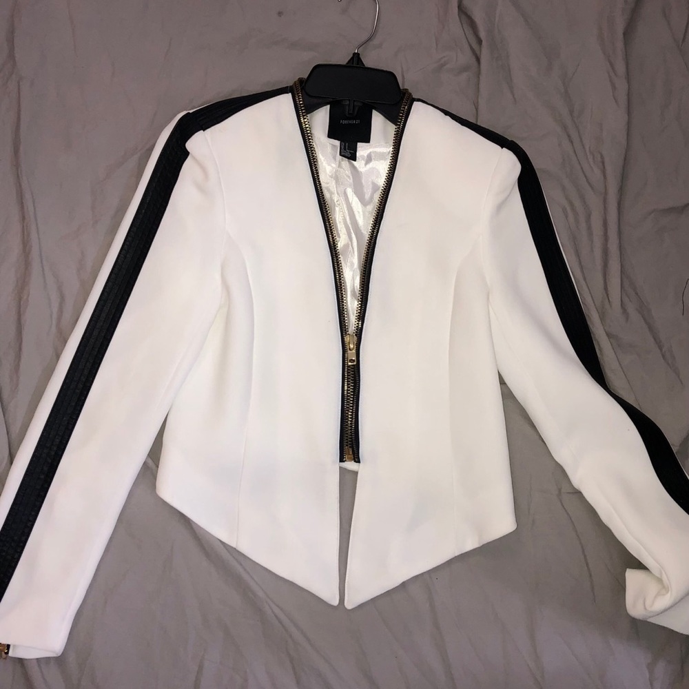 white blazer.